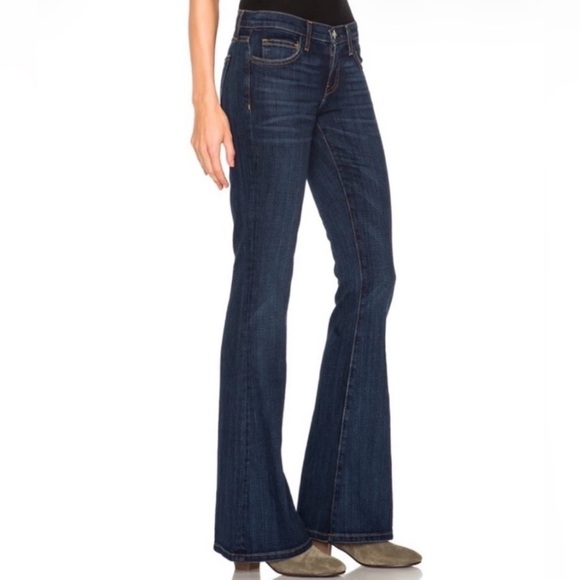 Current/Elliott Low Rise Slim The Bell Super Flare Jeans‎ 70’s Cowgirl Western